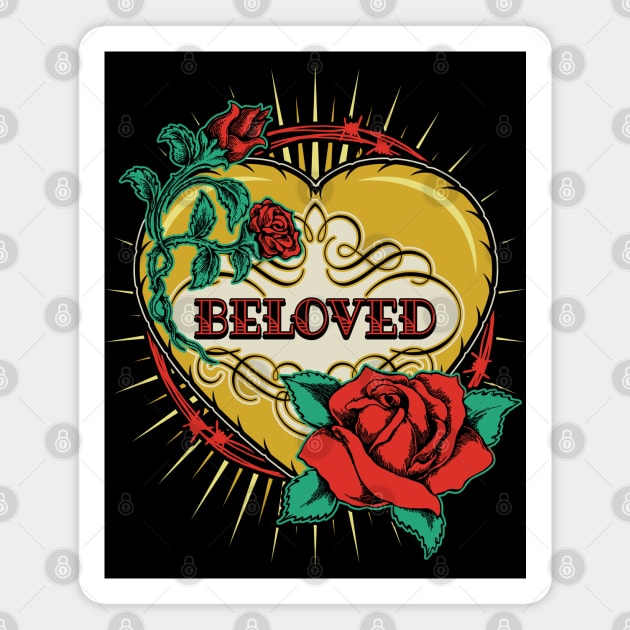 Beloved Tattoo Heart Magnet by wickedpretty